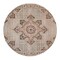 Edge Collections - 6' - Beige - Stain-Resistant Medallion Area Rug for Inviting Spaces - 1 Piece